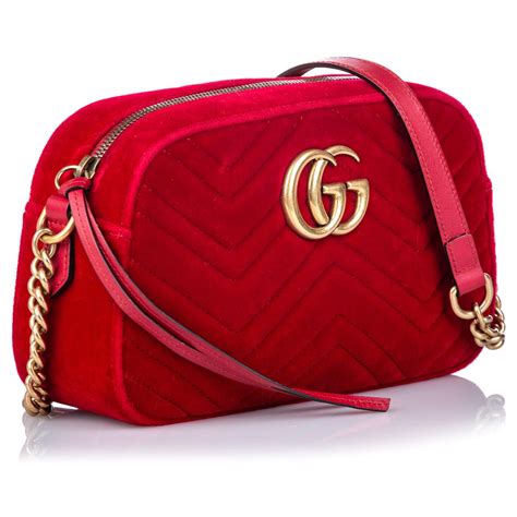 sac gucci velour rouge|sacs gucci petite taille.